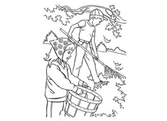 收獲的時節簡筆畫圖片